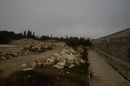 Rubbish piles in the Temple Mount